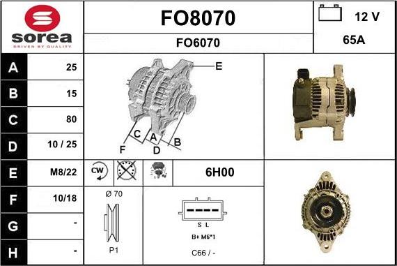 SNRA FO8070 - Alternator furqanavto.az