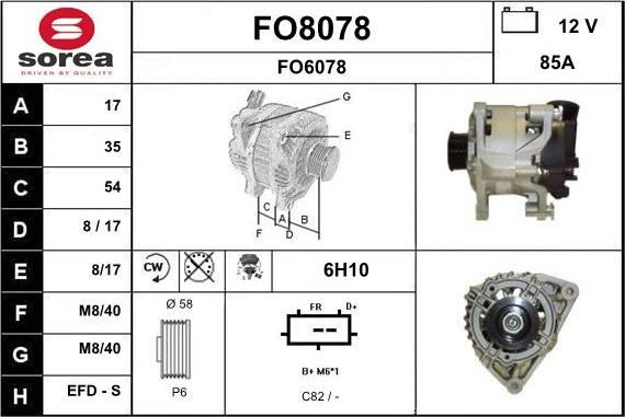 SNRA FO8078 - Alternator furqanavto.az