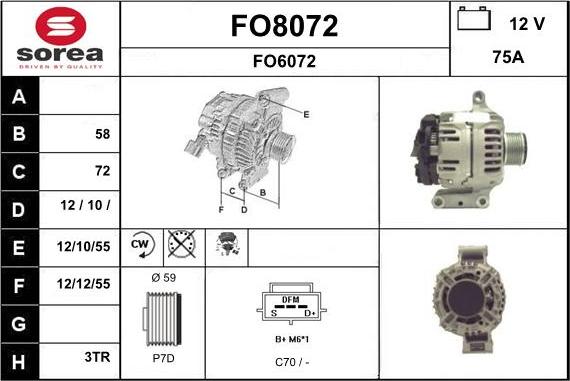 SNRA FO8072 - Alternator furqanavto.az