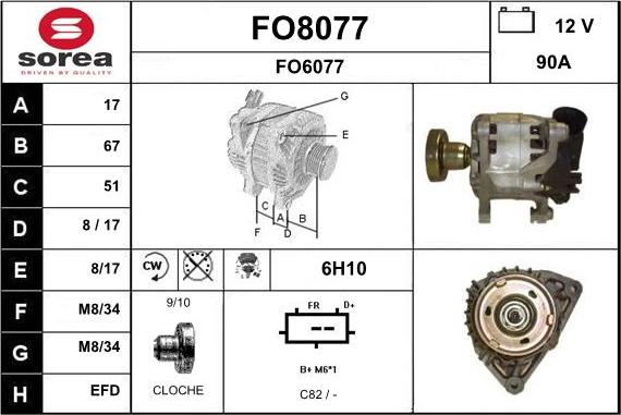 SNRA FO8077 - Alternator furqanavto.az
