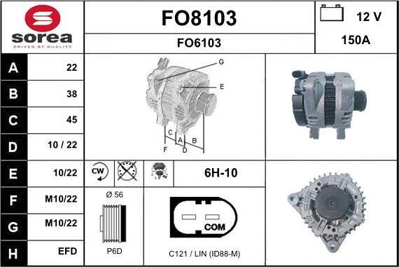 SNRA FO8103 - Alternator furqanavto.az