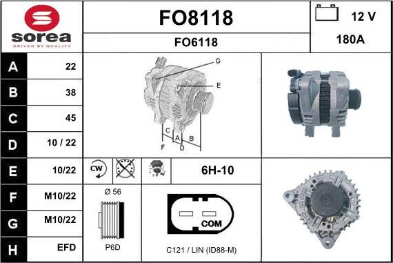 SNRA FO8118 - Alternator furqanavto.az