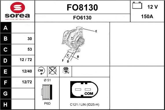 SNRA FO8130 - Alternator furqanavto.az