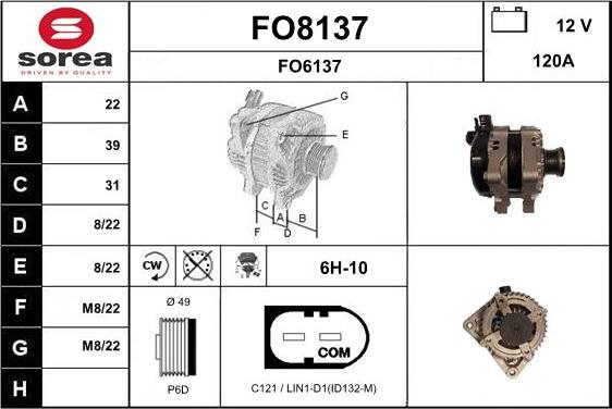 SNRA FO8137 - Alternator furqanavto.az