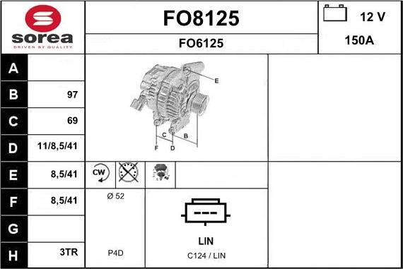 SNRA FO8125 - Alternator furqanavto.az