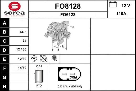 SNRA FO8128 - Alternator furqanavto.az