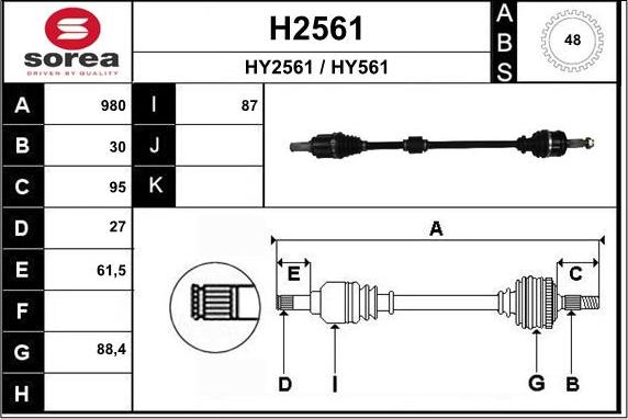 SNRA H2561 - Sürücü mili www.furqanavto.az