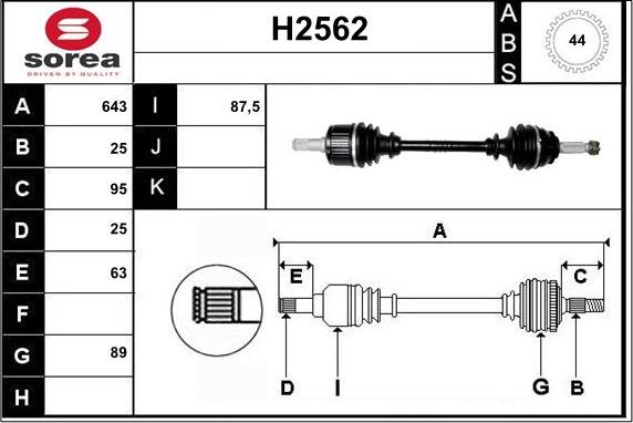 SNRA H2562 - Sürücü mili furqanavto.az