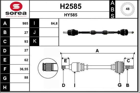 SNRA H2585 - Sürücü mili furqanavto.az