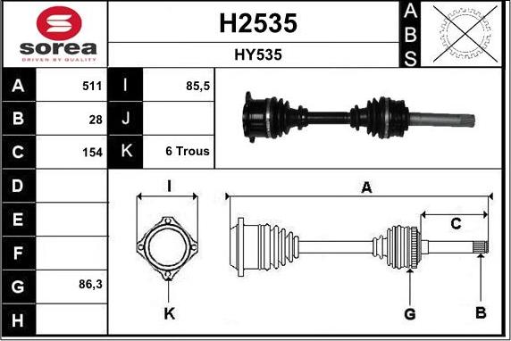 SNRA H2535 - Sürücü mili furqanavto.az