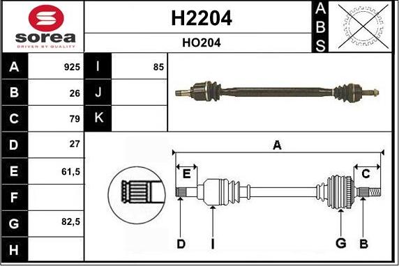 SNRA H2204 - Sürücü mili furqanavto.az