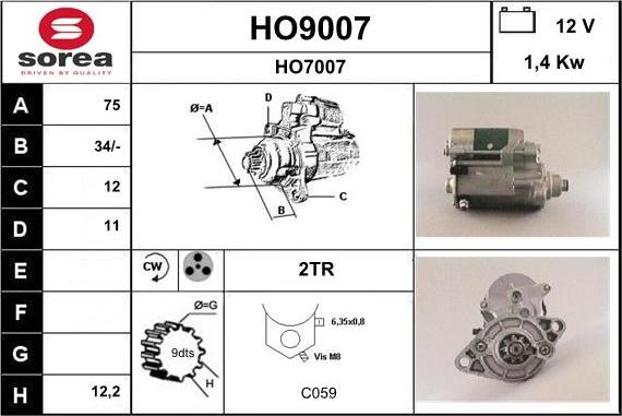 SNRA HO9007 - Başlanğıc furqanavto.az