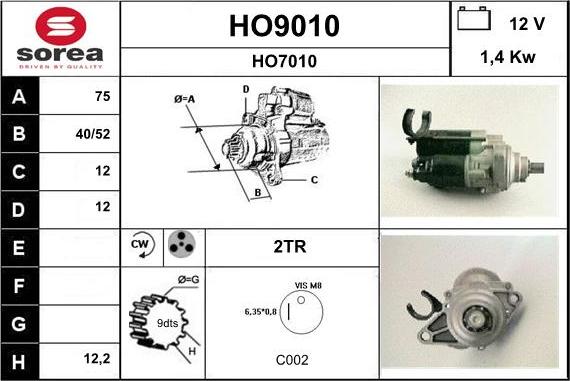 SNRA HO9010 - Başlanğıc furqanavto.az