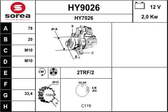 SNRA HY9026 - Başlanğıc furqanavto.az