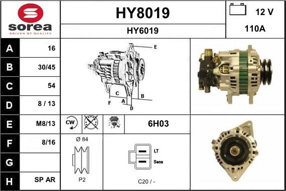 SNRA HY8019 - Alternator furqanavto.az