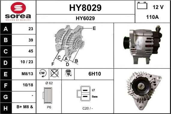 SNRA HY8029 - Alternator furqanavto.az