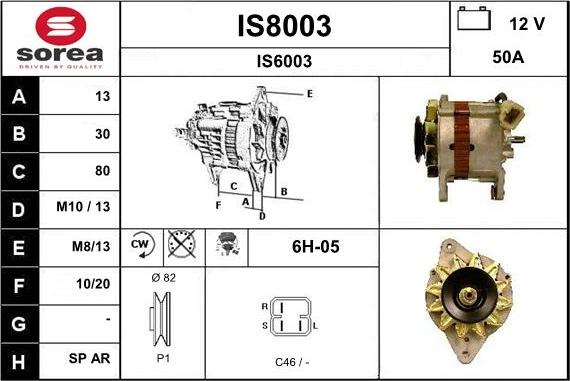 SNRA IS8003 - Alternator furqanavto.az