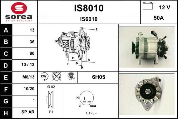 SNRA IS8010 - Alternator furqanavto.az