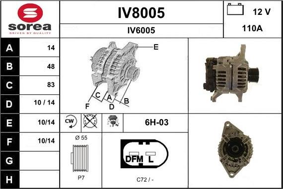 SNRA IV8005 - Alternator furqanavto.az