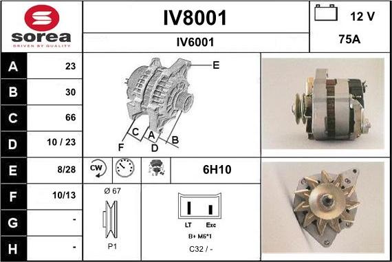 SNRA IV8001 - Alternator furqanavto.az