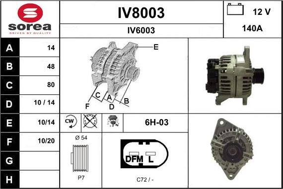 SNRA IV8003 - Alternator furqanavto.az