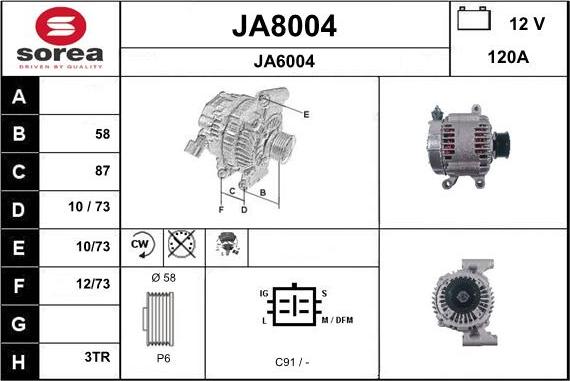 SNRA JA8004 - Alternator furqanavto.az