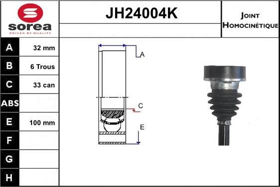 SNRA JH24004K - Birləşmə dəsti, ötürücü val furqanavto.az