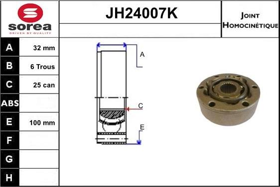 SNRA JH24007K - Birləşmə dəsti, ötürücü val furqanavto.az