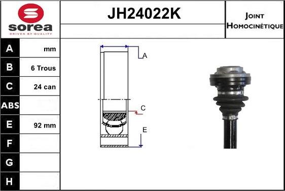 SNRA JH24022K - Birləşmə dəsti, ötürücü val furqanavto.az