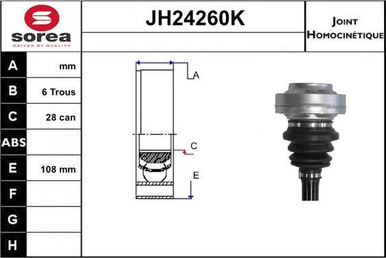 SNRA JH24260K - Birləşmə dəsti, ötürücü val furqanavto.az