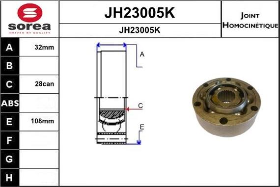 SNRA JH23005K - Birləşmə dəsti, ötürücü val furqanavto.az
