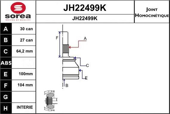 SNRA JH22499K - Birləşmə dəsti, ötürücü val furqanavto.az