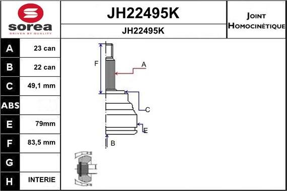 SNRA JH22495K - Birləşmə dəsti, ötürücü val furqanavto.az