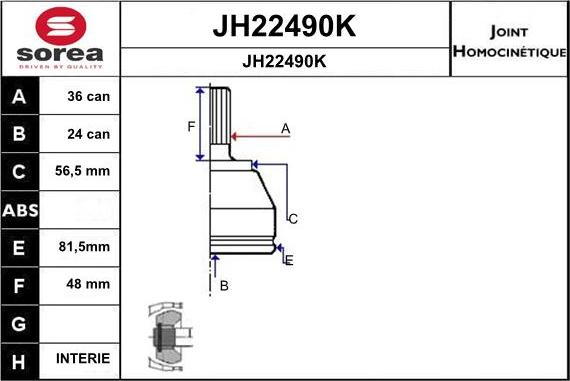SNRA JH22490K - Birləşmə dəsti, ötürücü val furqanavto.az