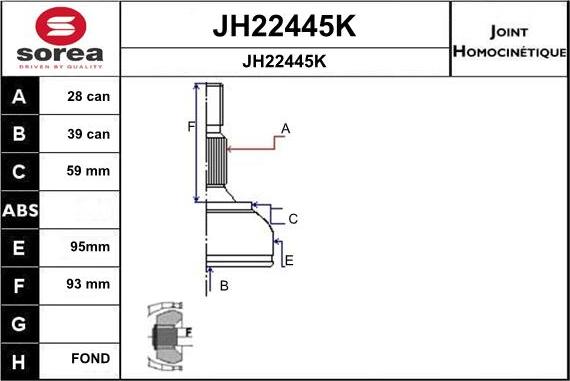 SNRA JH22445K - Birləşmə dəsti, ötürücü val furqanavto.az