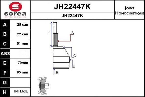 SNRA JH22447K - Birləşmə dəsti, ötürücü val furqanavto.az