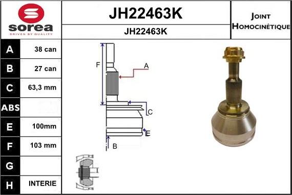 SNRA JH22463K - Birləşmə dəsti, ötürücü val furqanavto.az