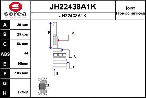 SNRA JH22438A1K - Birləşmə dəsti, ötürücü val furqanavto.az