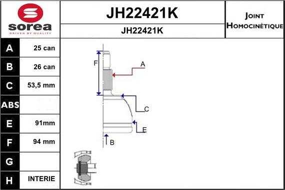 SNRA JH22421K - Birləşmə dəsti, ötürücü val furqanavto.az