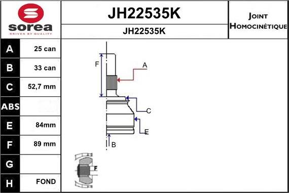 SNRA JH22535K - Birləşmə dəsti, ötürücü val furqanavto.az