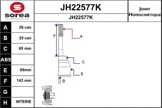 SNRA JH22577K - Birləşmə dəsti, ötürücü val furqanavto.az