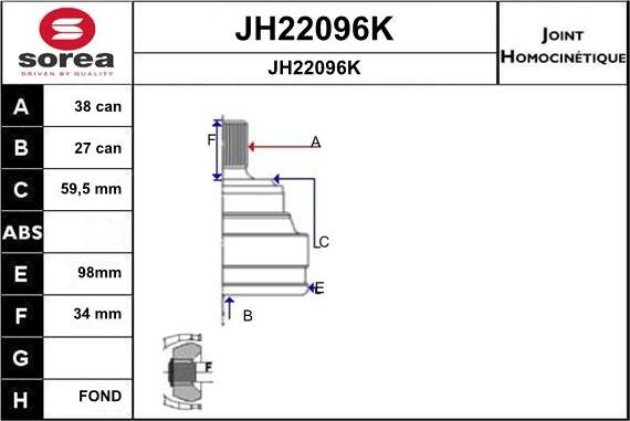 SNRA JH22096K - Birləşmə dəsti, ötürücü val furqanavto.az