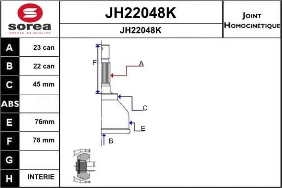 SNRA JH22048K - Birləşmə dəsti, ötürücü val furqanavto.az