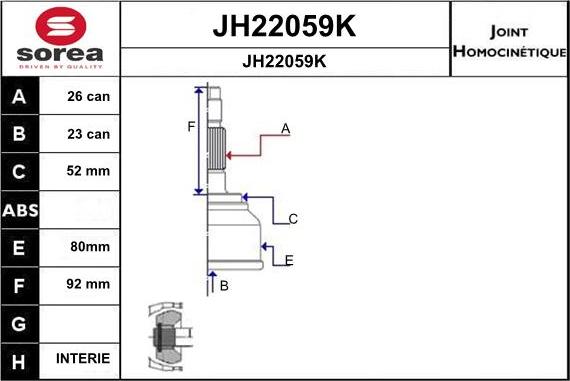 SNRA JH22059K - Birləşmə dəsti, ötürücü val furqanavto.az
