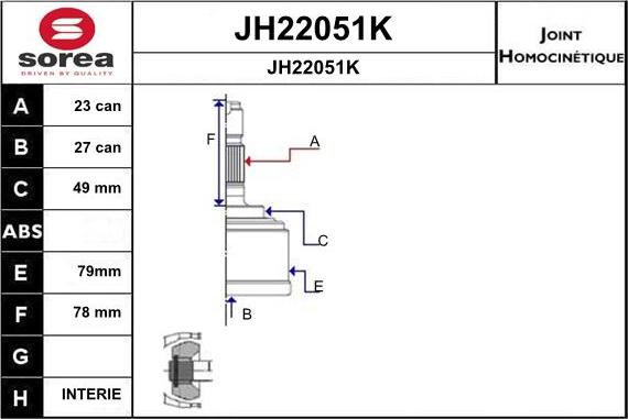 SNRA JH22051K - Birləşmə dəsti, ötürücü val furqanavto.az