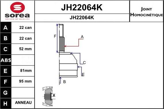 SNRA JH22064K - Birləşmə dəsti, ötürücü val furqanavto.az