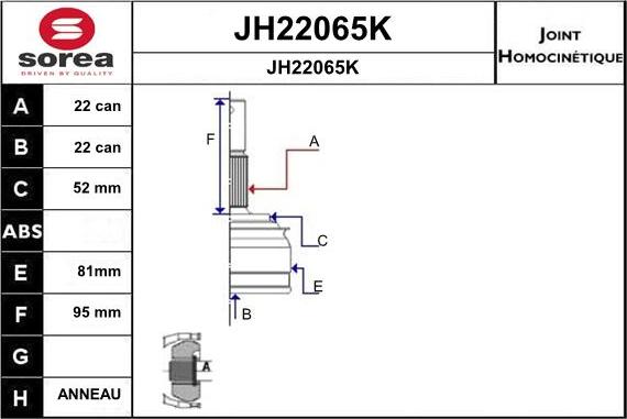 SNRA JH22065K - Birləşmə dəsti, ötürücü val furqanavto.az