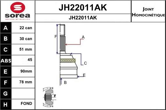 SNRA JH22011AK - Birləşmə dəsti, ötürücü val furqanavto.az