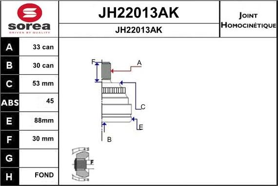 SNRA JH22013AK - Birləşmə dəsti, ötürücü val furqanavto.az