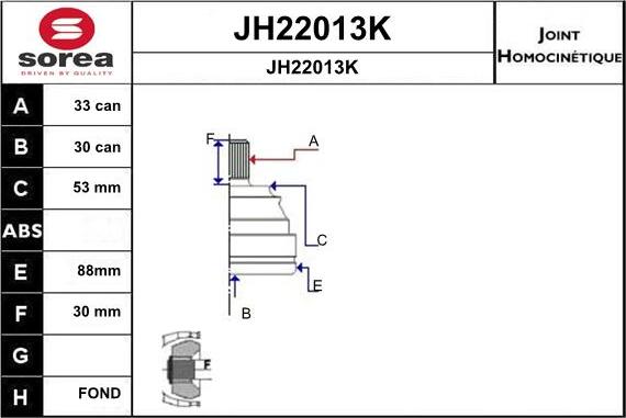 SNRA JH22013K - Birləşmə dəsti, ötürücü val furqanavto.az